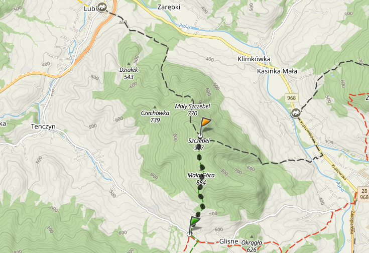 szczebel trasa